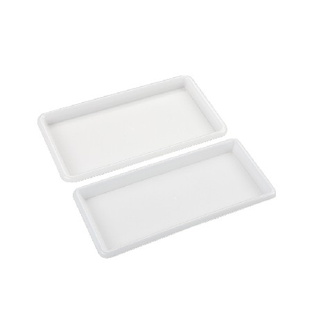 半透明白色接水盘长方形塑料托盘多用途pp沥水托盘厨房用品收纳盘